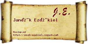 Janák Ezékiel névjegykártya